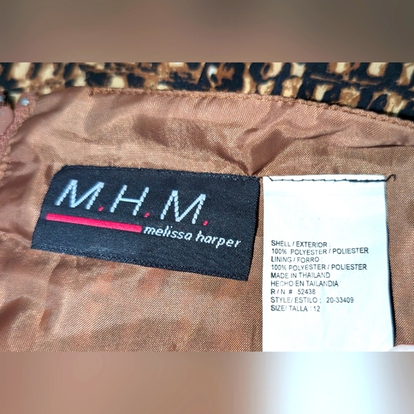 MHM Melissa Harper Alligator Print Wrap Maxi Dress with Sash Tie Size 12 - Picture 6 of 7